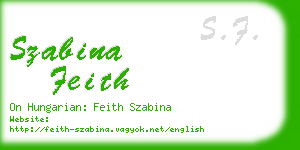 szabina feith business card